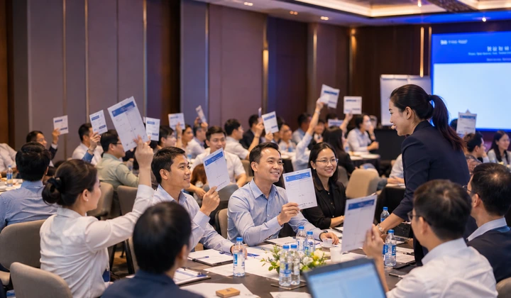 Học viên tham gia hội thảo doanh nghiệp