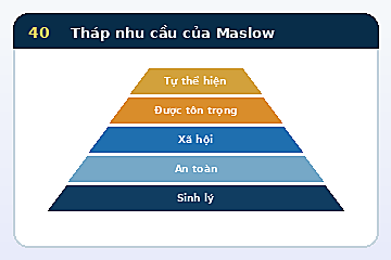 Minh họa cấu trúc Mô hình Tháp nhu cầu của Maslow