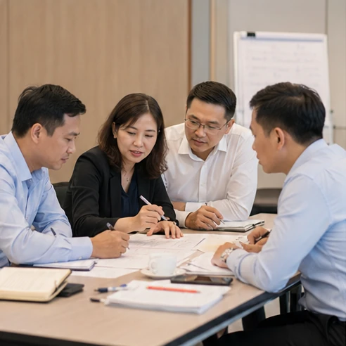 Học viên thảo luận nhóm